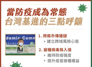 當防疫成為常態,台灣基進的三點呼籲 當防疫成為常態台灣基進的三點呼籲