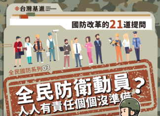 全民國防系列三:全民防衛動員,人人有責任個個沒準備?